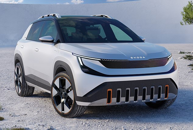 On sale next year: Skoda has given us an early look at its new all-electric entry-level SUV called Epiq