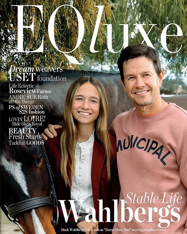 Mark and Grace made the cover of EQluxe with the title 'Stable Life Wahlbergs'