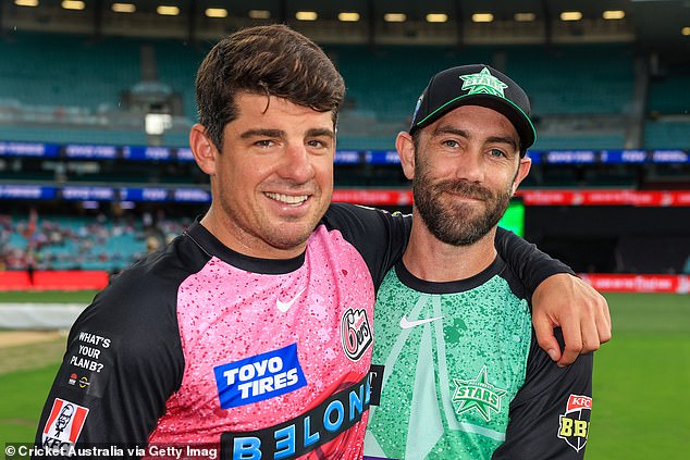 Henriques is a much-loved cricketer who has represented Australia in all three formats (pictured with Glenn Maxwell).