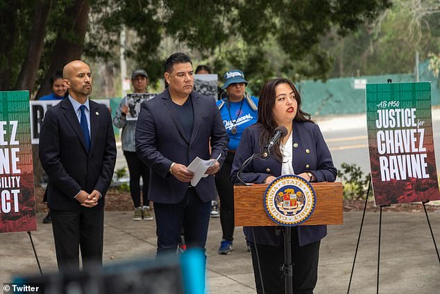California legislator Wendy Carrillo said at a press conference that she presented her bill, AB50, to 'address the historical injustice' of the construction of the famous baseball stadium in the 1950s.