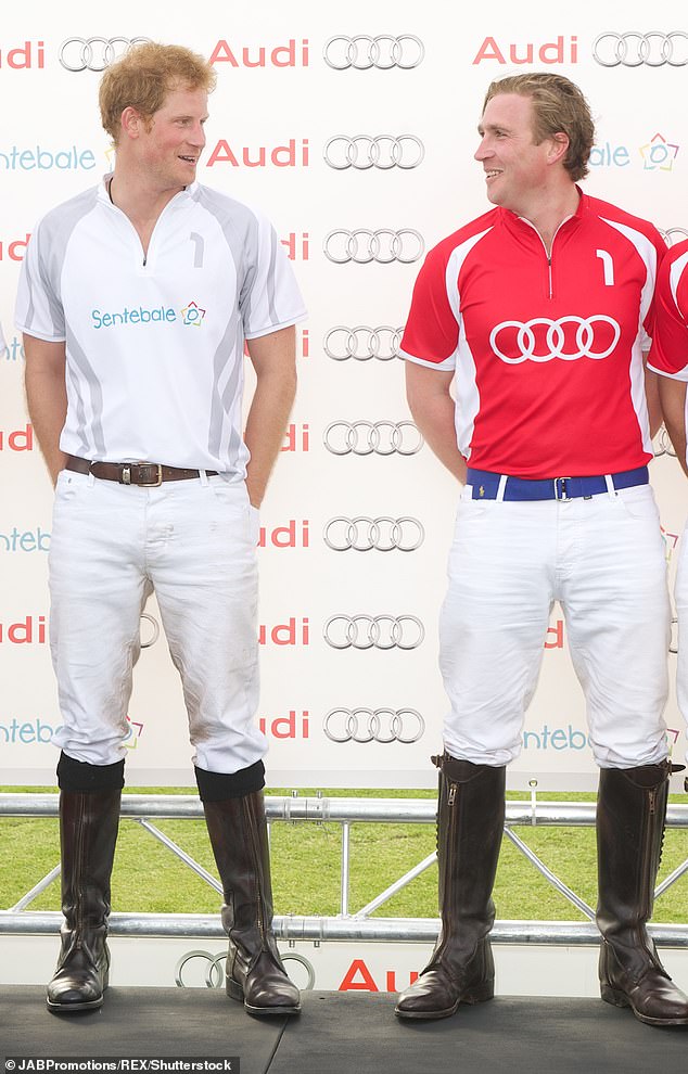 Jack Mann (right) is a friend of Prince Harry and one of Simon's children from his first marriage.