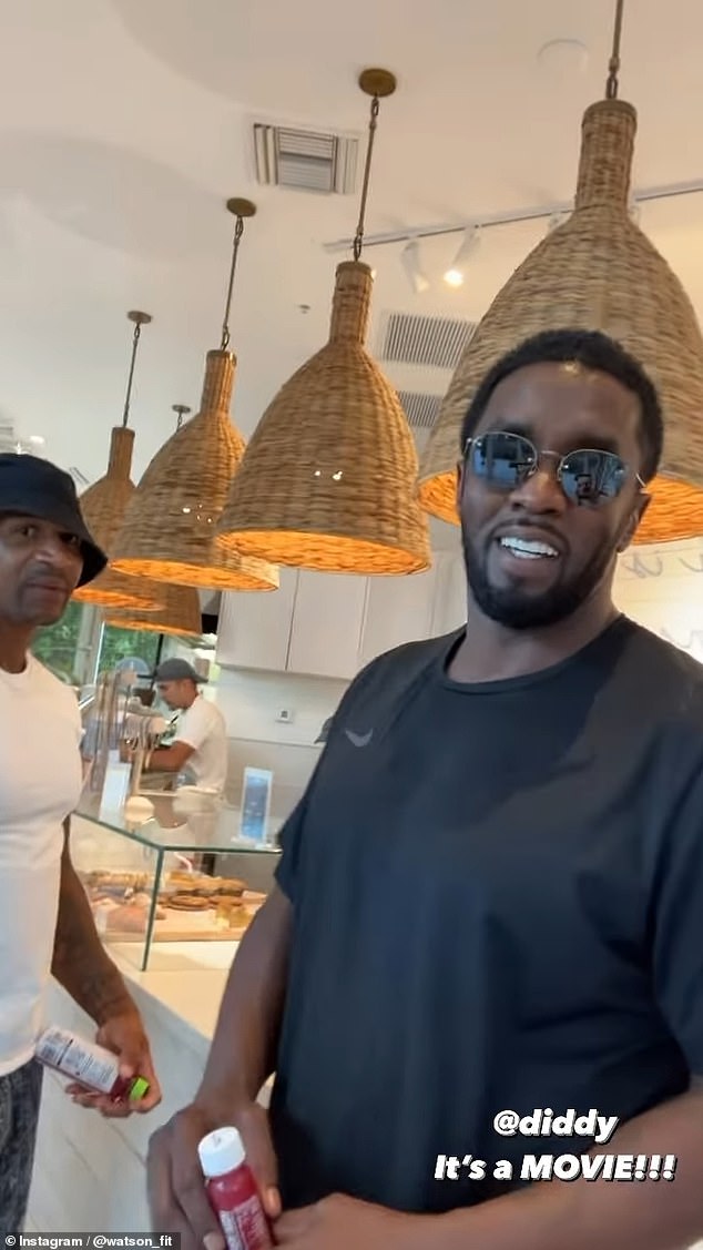 Diddy was spotted at a local branch of Pura Vida, a trendy Miami restaurant near his home in Miami.