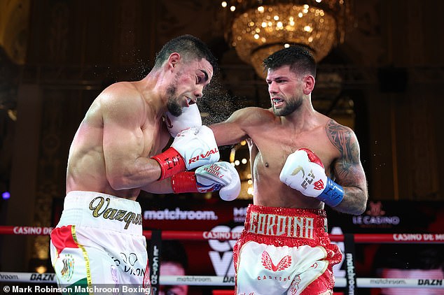 Meanwhile, Joe Cordina (right) will defend his IBF super featherweight title in a cross-home clash against Ireland's Anthony Cacace.