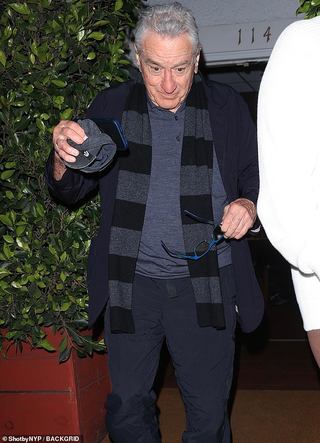 The place was full of bold names that night, with celebrities like Robert De Niro (pictured), Sean Penn and Sofia Vergara leaving the building.