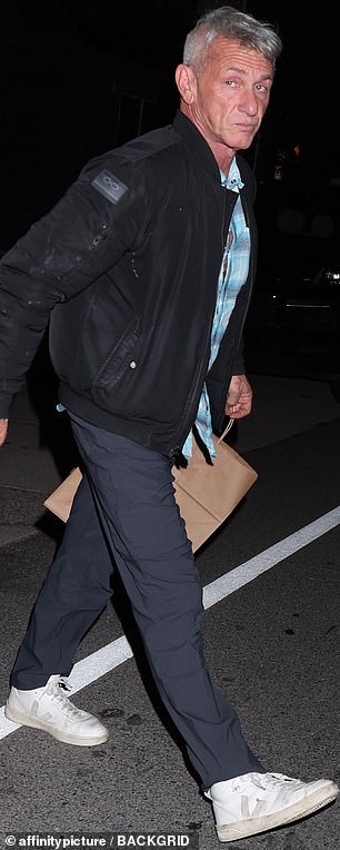 Another internationally famous actor seen leaving Giorgio Baldi that night was Sean Penn, armed with a bulging bag of takeout.