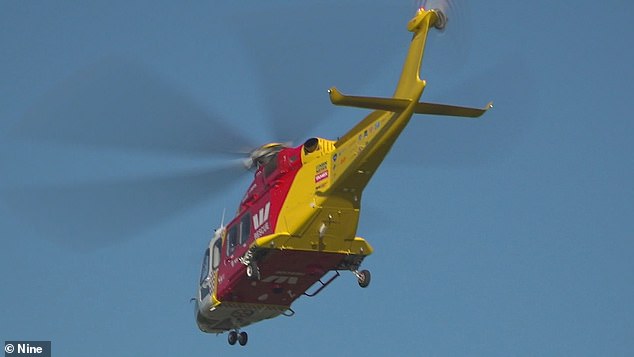 A rescue helicopter was sent to assist in the search for the teenager's body (pictured).