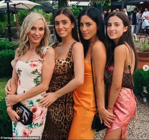 Pictured on the left is Bianca's mother Alexandra, second on the left is Bianca herself, second on the right is Bianca's sister Alyssia and on the far right is Bianca's other sister Angelina.