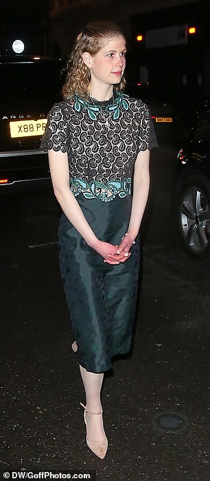 Lady Louise Windsor at a pre-coronation dinner held at Oswald's restaurant in Mayfair last year.