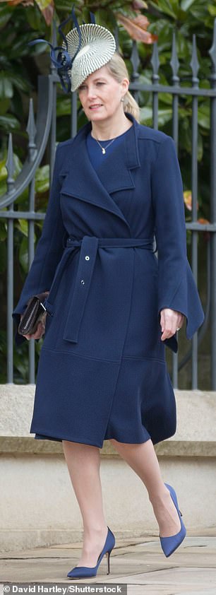 Sophie attends the Easter Sunday service at St George's Chapel, Windsor Castle, on April 1, 2018.