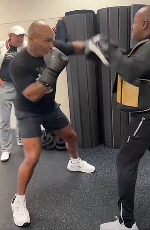 The boxing legend showed off the speed of his punches in a viral video on X (Twitter), impressing fans.