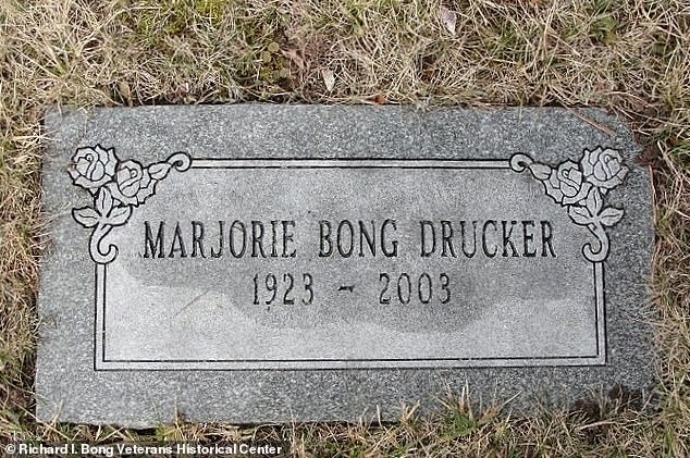 Marjorie married Murray Drucker in the 1950s and gave birth to two children after Bong's death.  She died in 2003 and her ashes are currently buried next to the fallen star pilot.