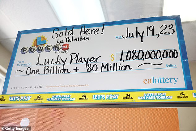 His win last July marked the end of a run of 39 Powerball jackpots and the first of two consecutive billion-dollar winning tickets sold in California, lottery officials said.