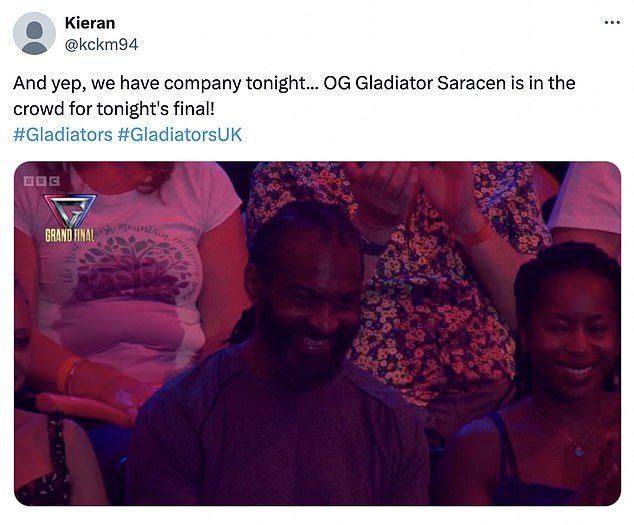 1711828597 123 Gladiators viewers delighted as they spot original cast member Saracen