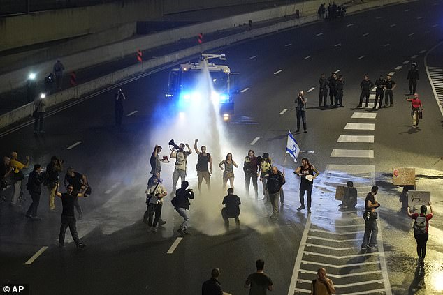 Police said they have arrested 16 people so far in Tel Aviv.