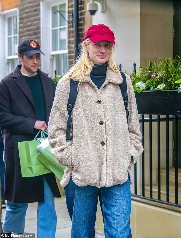 The Australian actress was spotted during a shopping trip in central London with her unlikely partner Kristian Rasmussen.