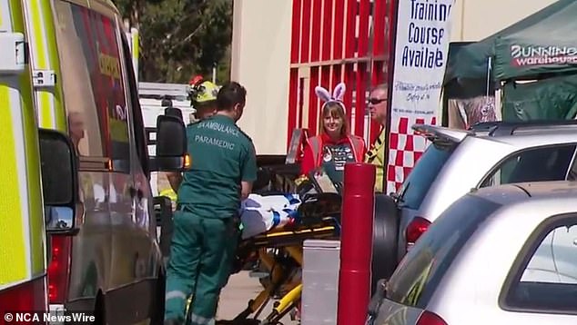 A woman was taken to hospital with burns to her face.  Image: 9NEWS