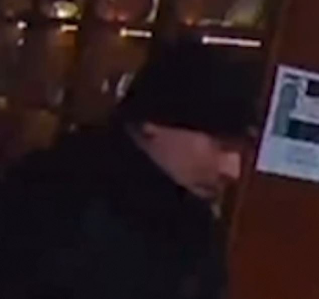 A close-up of the alleged thief's face.