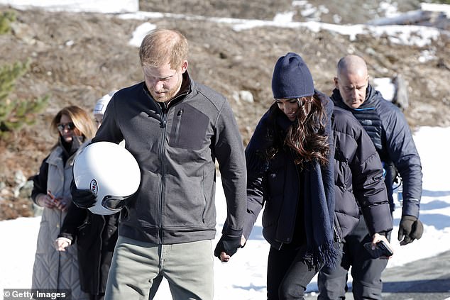 Harry and Meghan attend the Invictus Games Vancouver Whistlers 2025 One Year To Go Winter Training Camp on February 15
