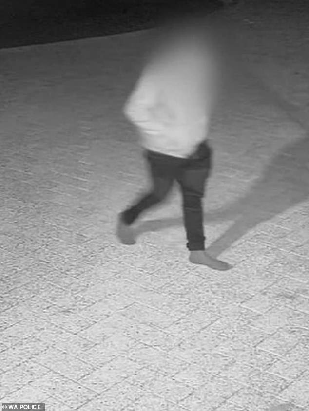 A neighbor's CCTV footage allegedly captured a person entering the house at around 9.15pm (pictured)