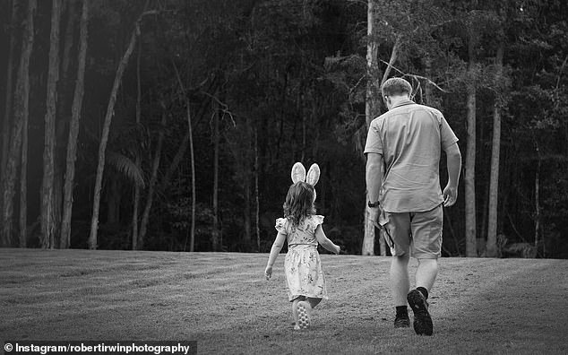 Robert Irwin, 20, also took to Instagram to share an adorable snap with his niece Grace, three, as he celebrated this year's Easter Sunday in South Africa while filming I'm A Celebrity.