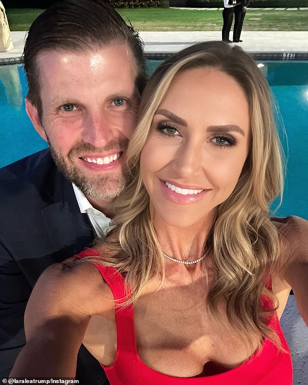 Lara posted a selfie with her husband Eric, whom she married in 2014.
