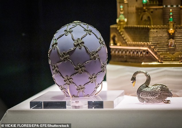 The swan egg and the swan surprise it contains were featured in the 2021 'Faberge in London: Romance To Revolution' exhibition at the Victoria and Albert Museum.