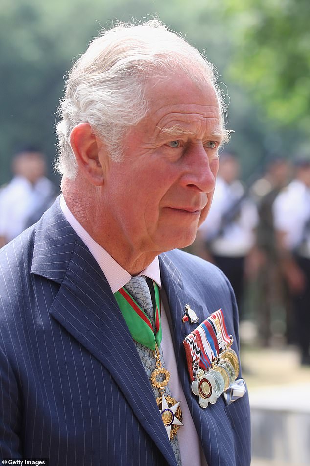 The King is understood to be interested in attending the 80th anniversary of D-Day, which will be one of the last with living veterans. Pictured: Charles, then prince, at the VE Day commemorations in Lyon in 2018.