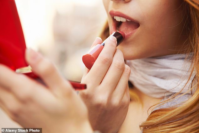 Women who wore makeup saw an average 8.3 percent drop in depression symptom scores (file image)