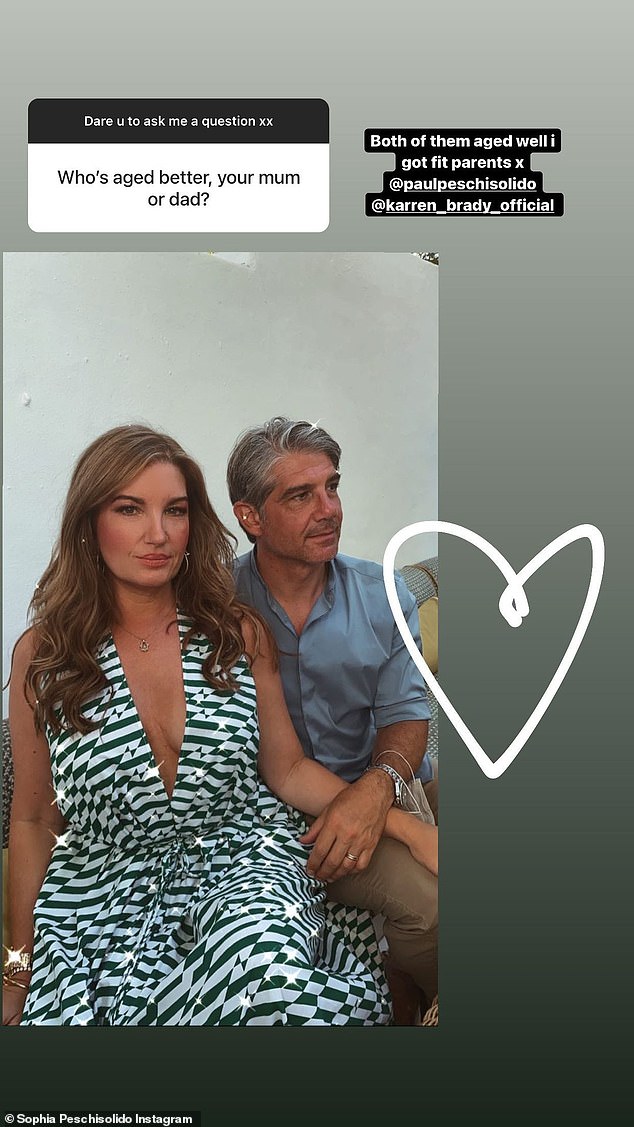 Karren, the apprentice's assistant, shares her eldest daughter Sophia and son Paolo with her husband, former footballer Paul Peschisolido, 52.