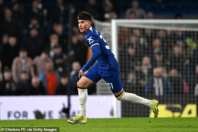 Young midfielder Cesare Casadei has so far been limited to just 17 minutes for Chelsea