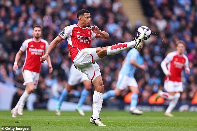 Manchester City couldn't find a way past Arsenal's towering centre-back William Saliba
