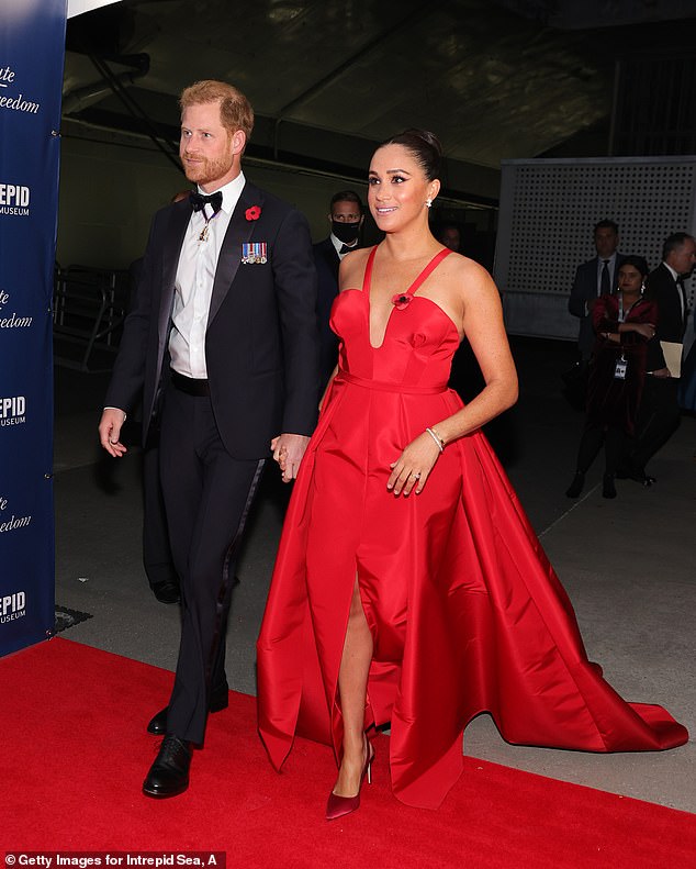 Prince Harry, Duke of Sussex and Meghan, Duchess of Sussex, on November 10, 2021 in New York City