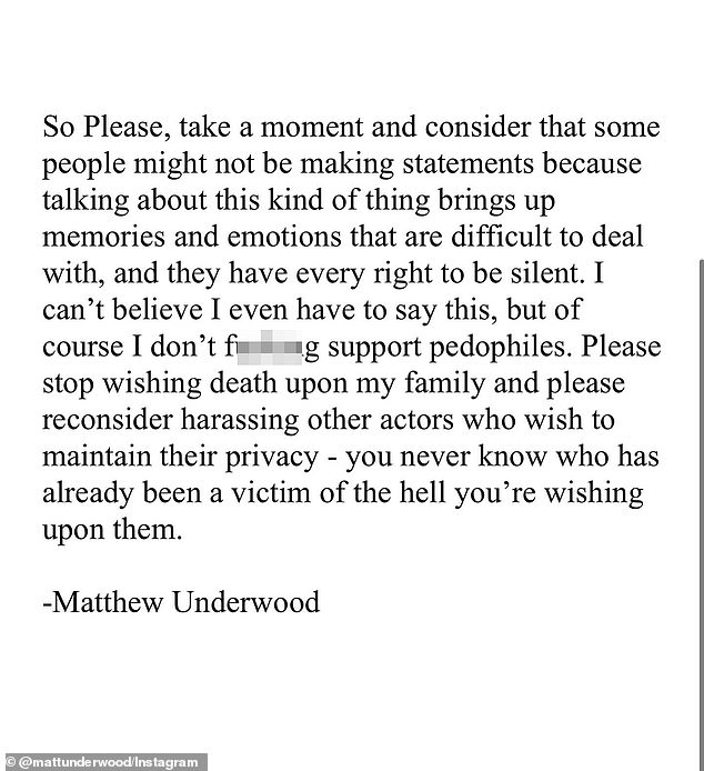 1711919261 940 Nickelodeons Zoey 101 star Matthew Underwood reveals he was molested and