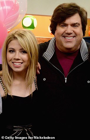 Jennette McCurdy (pictured with Dan Schneider in 2013) said she was 'dating' a producer in his 30s when she was 15 during her role on the Nickelodeon show iCarly.