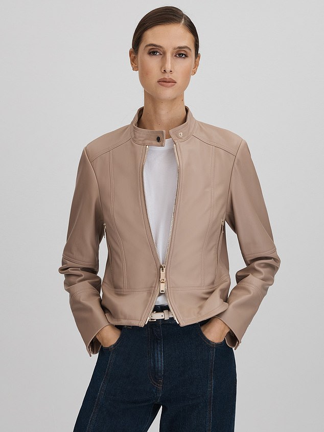 YES: F1 style: leather jacket, £388, reiss.com
