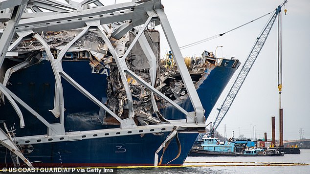 A large portion of the Francis Scott Key Bridge in Baltimore, Maryland, collapsed when a container cargo ship crashed into a support structure on March 26.  Destruction remains on the Patapsco River, which enters a vital port for international shipping.