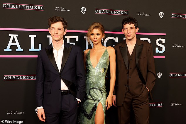 Last week, Zendaya attended the premiere of Challengers at the State Theater in Sydney with her co-stars Mike Faist, 32, (left) and Josh O'Connor, 33, (right).