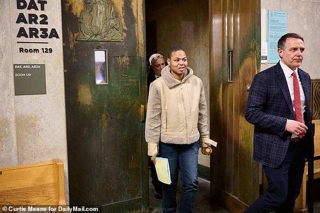 Amira Hunter, 23, was arrested Wednesday in connection with the Feb. 13 attack on Iain Forrest, 29, inside a New York City subway stop.  She was released after appearing in court on Thursday.