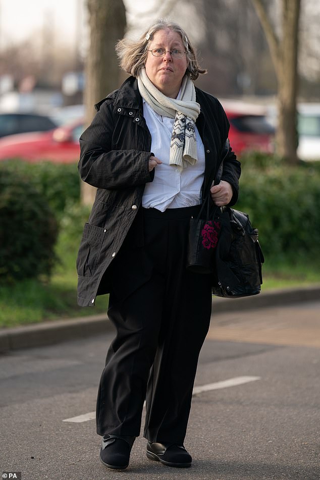 Auriol Gray (pictured) was jailed for three years in March last year for aggressively greeting a retired midwife who then fell into the path of an oncoming car, causing her killed.