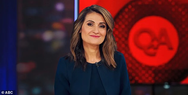 ABC's flagship current affairs program Q+A received a staggering 2,100 complaints from viewers last year.  Ombudsman Fiona Cameron said most of the issues raised by fans focused on the show's coverage of the war in Gaza.  In the photo: current presenter Patricia Karvalas