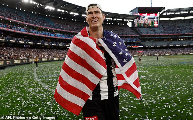THE AFL is considering partnering with Cricket Australia in a move that could see the code return to matches in the US (pictured, US-born Collingwood star Mason Cox)