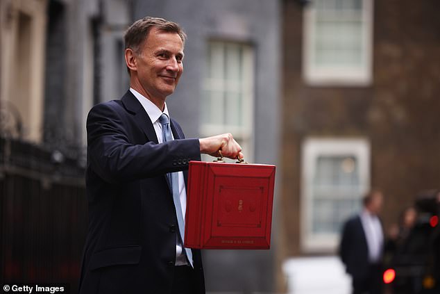 Jeremy Hunt today, before delivering a Budget in which he had little room for maneuver