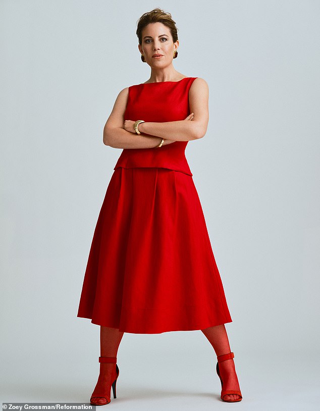 Monica Lewinsky shines in Reformation's new workwear 'power' campaign, dressed defiantly in deep red