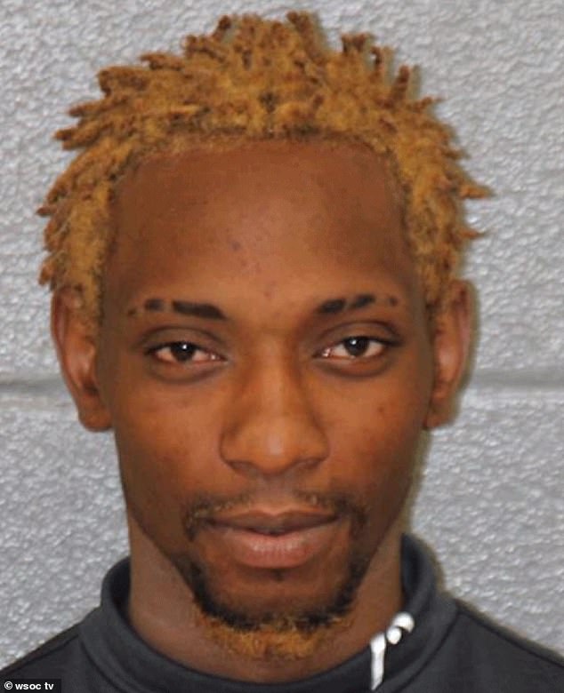 Jermaine Lamont Peay (pictured) allegedly entered the unidentified victim's hotel room at the Marriott on West Trade Street in Uptown Charlotte, North Carolina, and sexually assaulted him.