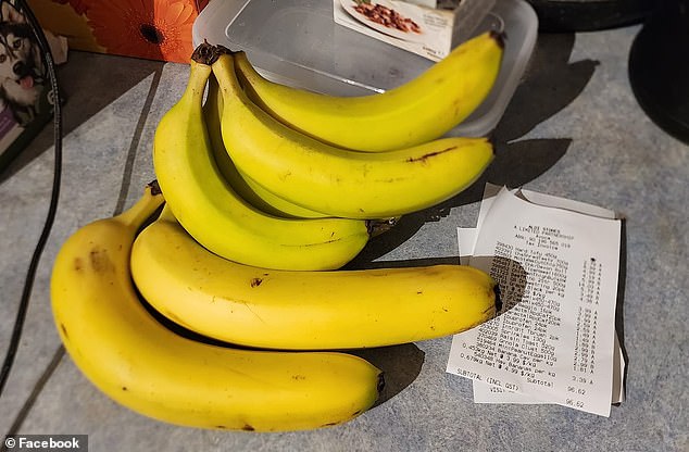 Nikita, from Queensland, picked out several ripe, yellow and slightly green bananas and went to pay.  But after going to the staffed checkout, the employee separated the two types and charged him differently.