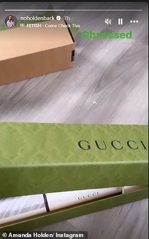 Amanda has big plans to revamp the place as she showed off her new £415 Gucci wallpaper