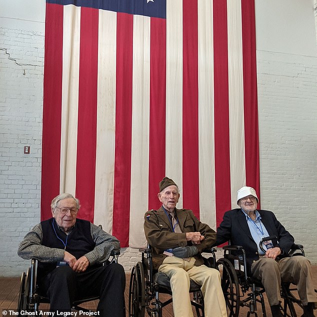 Seymour Nussenbaum, Stanley Nance (now deceased), and Bernie Bluestein at the National World War II Museum.  Nussenbaum and Bluestein will be present at the DC ceremony
