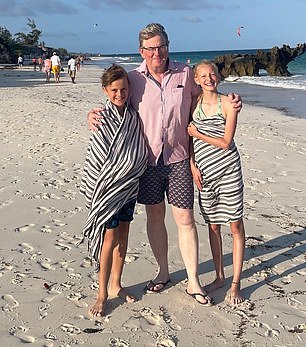 Pictured: Robert in Watamu with his family