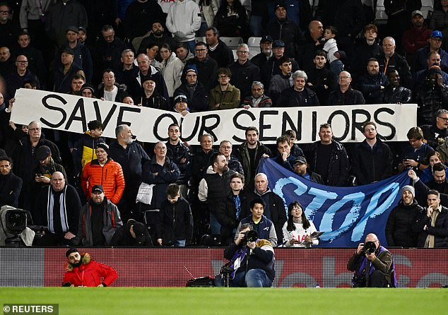 Tottenham fans protested against club's decision to scrap OAP ticket concessions