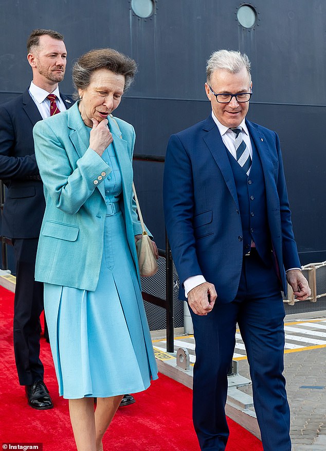 Princess Anne visited the Queen Elizabeth 2 hotel in Dubai on March 1.